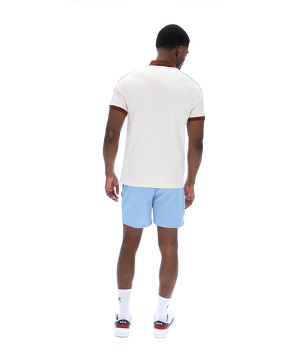 Gardenia Mattia Contrast Panel Polo Shirt - Gardenia