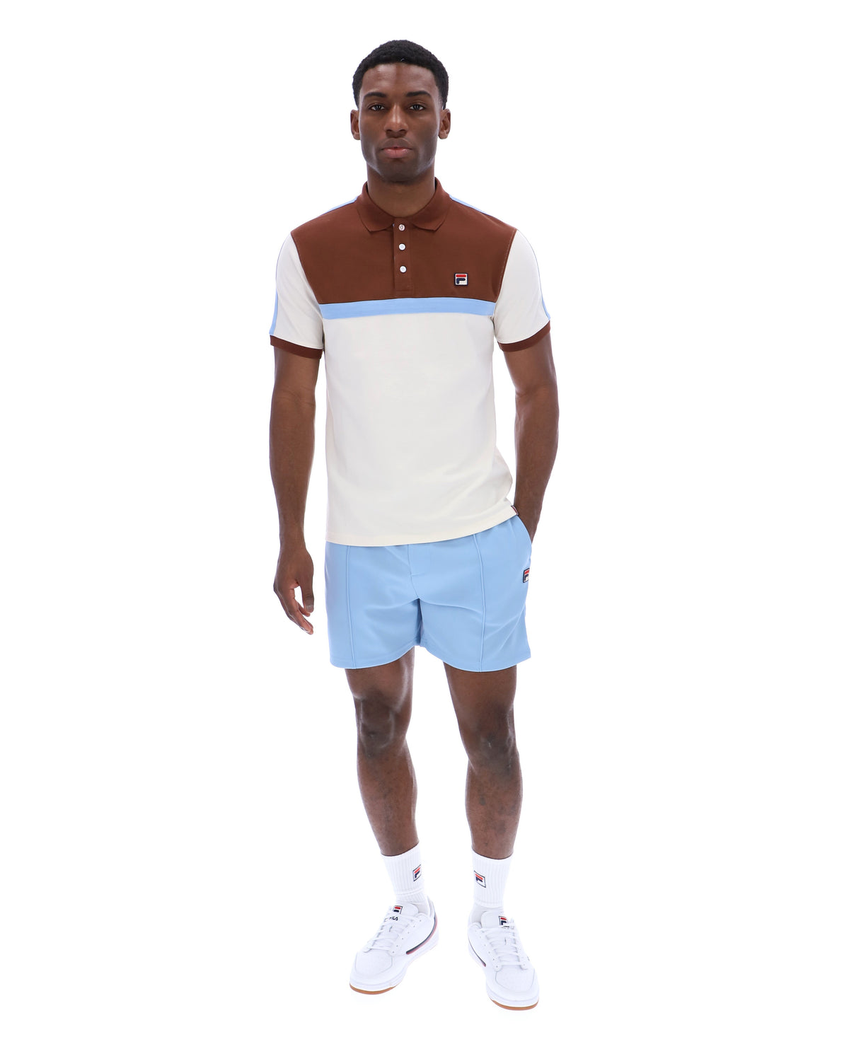 Gardenia Mattia Contrast Panel Polo Shirt - Gardenia