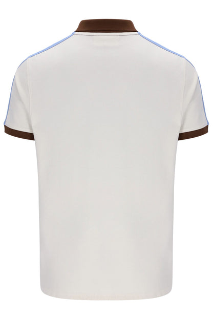 Gardenia Mattia Contrast Panel Polo Shirt - Gardenia