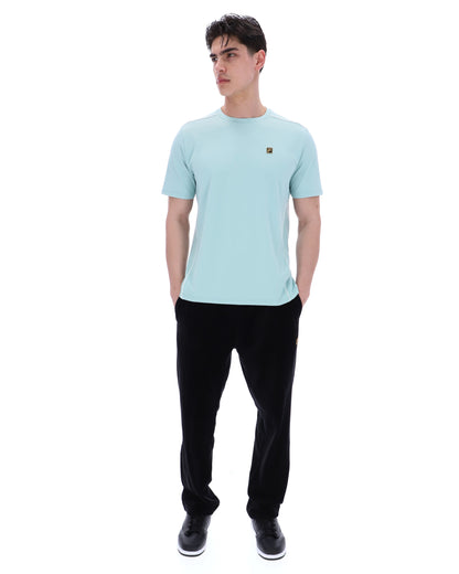 Sterling Blue Lawrenze Fitness-Inspired T-Shirt - Sterling Blue