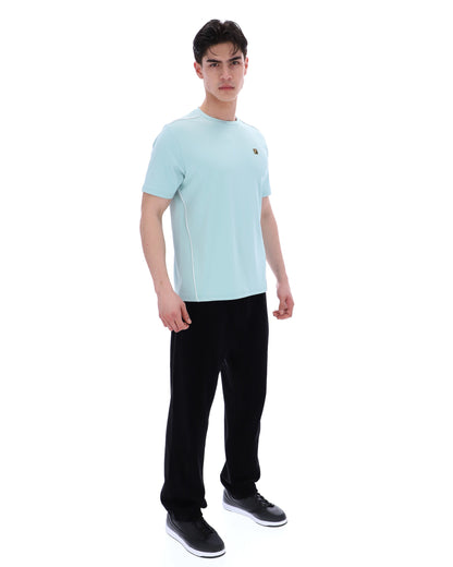Sterling Blue Lawrenze Fitness-Inspired T-Shirt - Sterling Blue