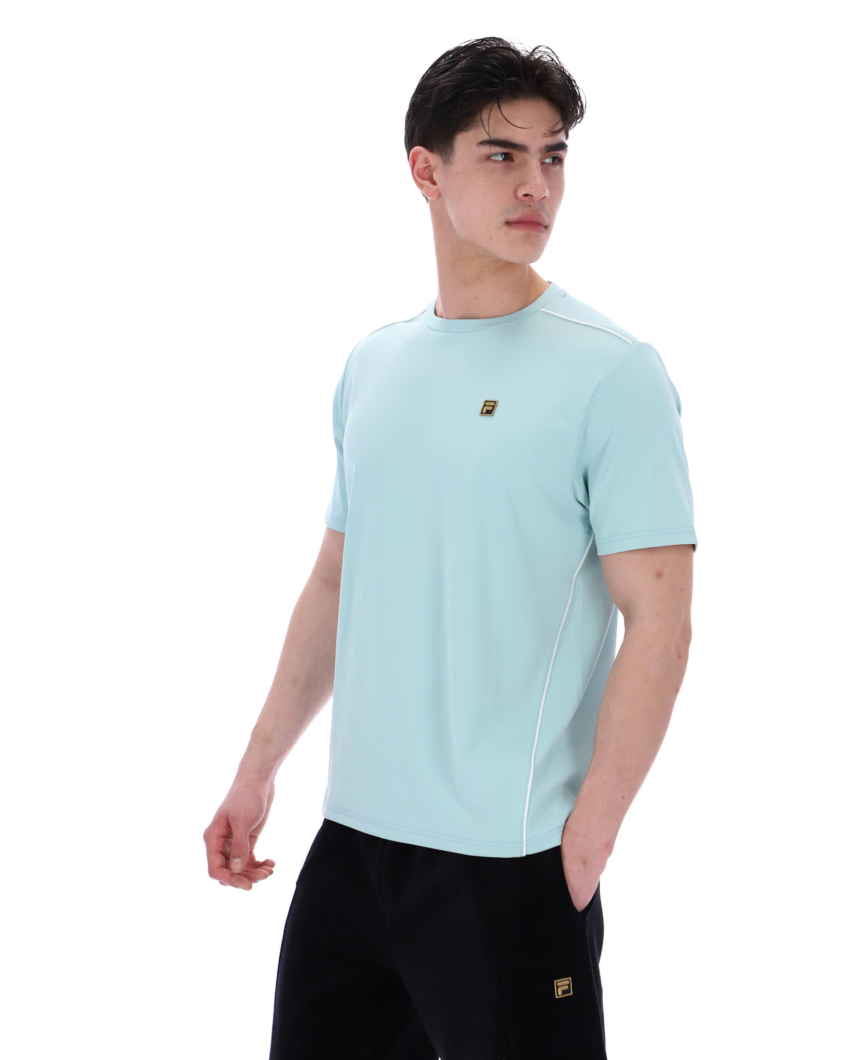 Sterling Blue Lawrenze Fitness-Inspired T-Shirt - Sterling Blue