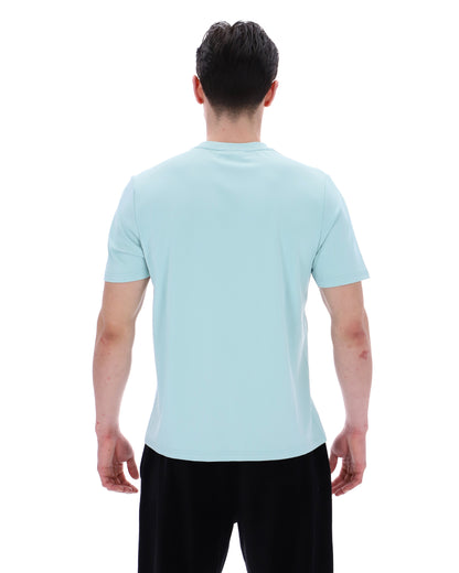 Sterling Blue Lawrenze Fitness-Inspired T-Shirt - Sterling Blue
