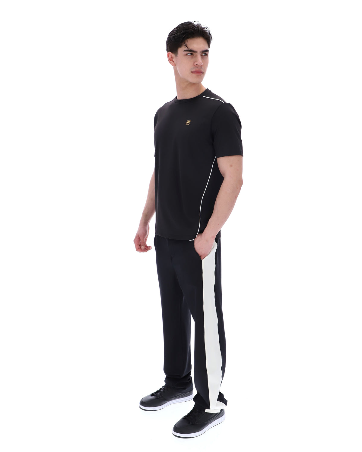 Black Lawrenze Fitness-Inspired T-Shirt - Black