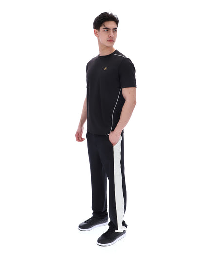 Black Lawrenze Fitness-Inspired T-Shirt - Black