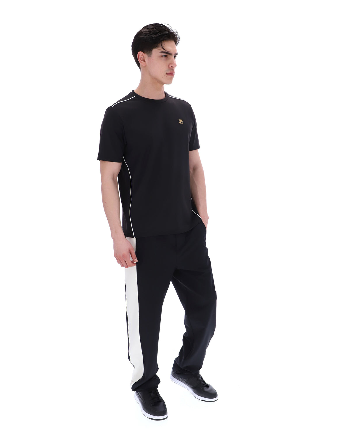 Black Lawrenze Fitness-Inspired T-Shirt - Black