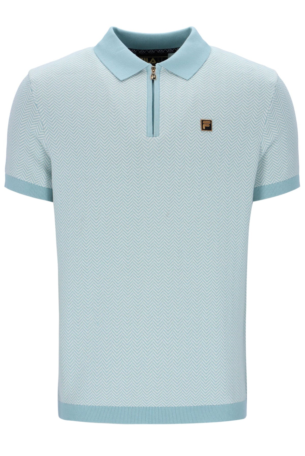 Sterling Blue Marty Zip Polo - Baby Blue