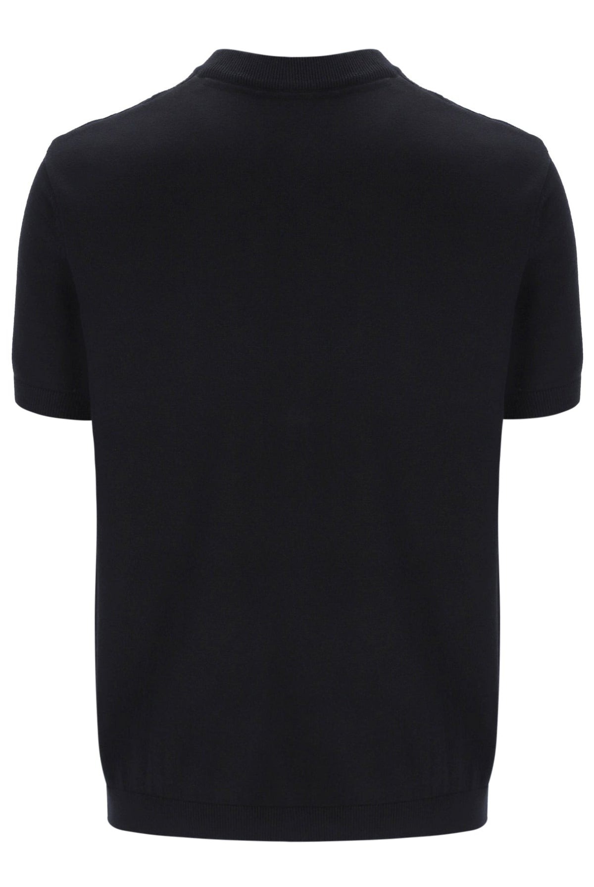 Black Don Textured Knitted T-Shirt - Black