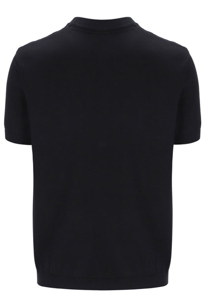 Black Don Textured Knitted T-Shirt - Black