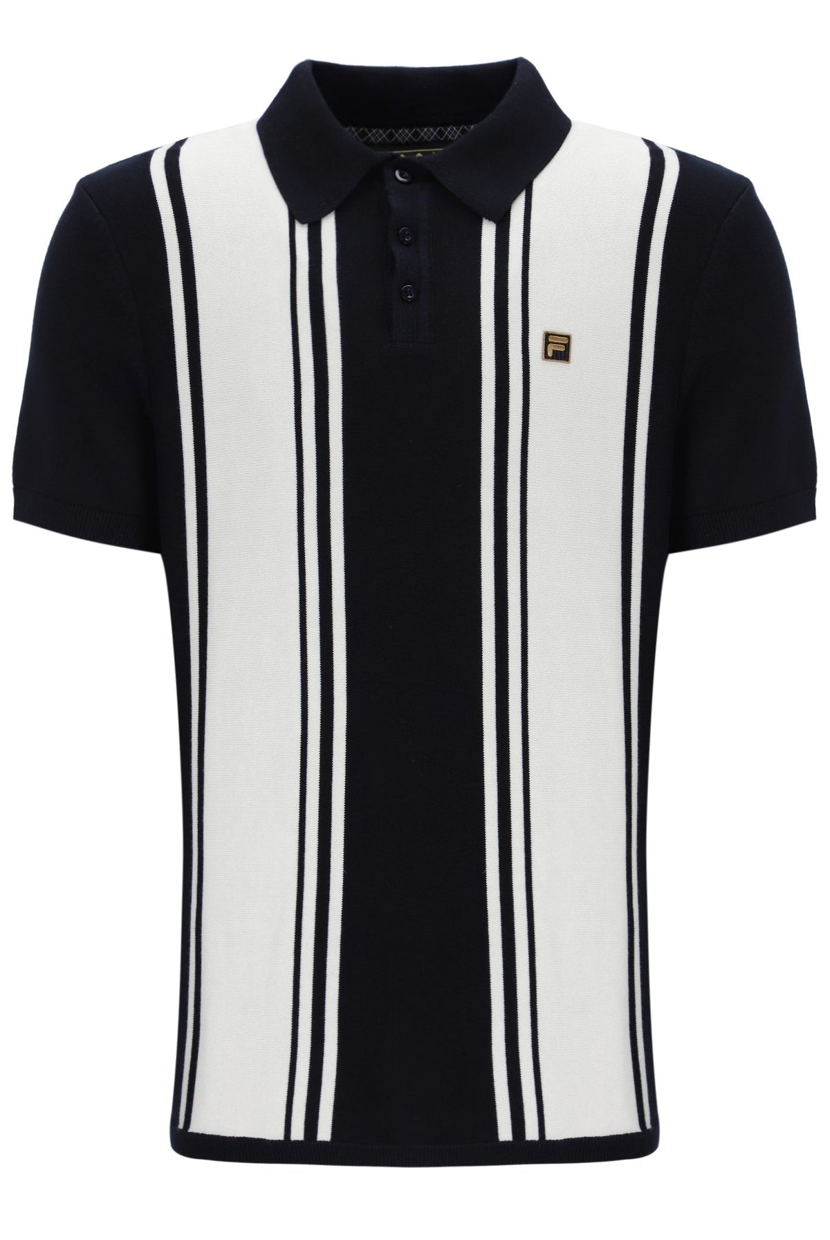 Black Buddy Bowling Style Knitted Polo - Black