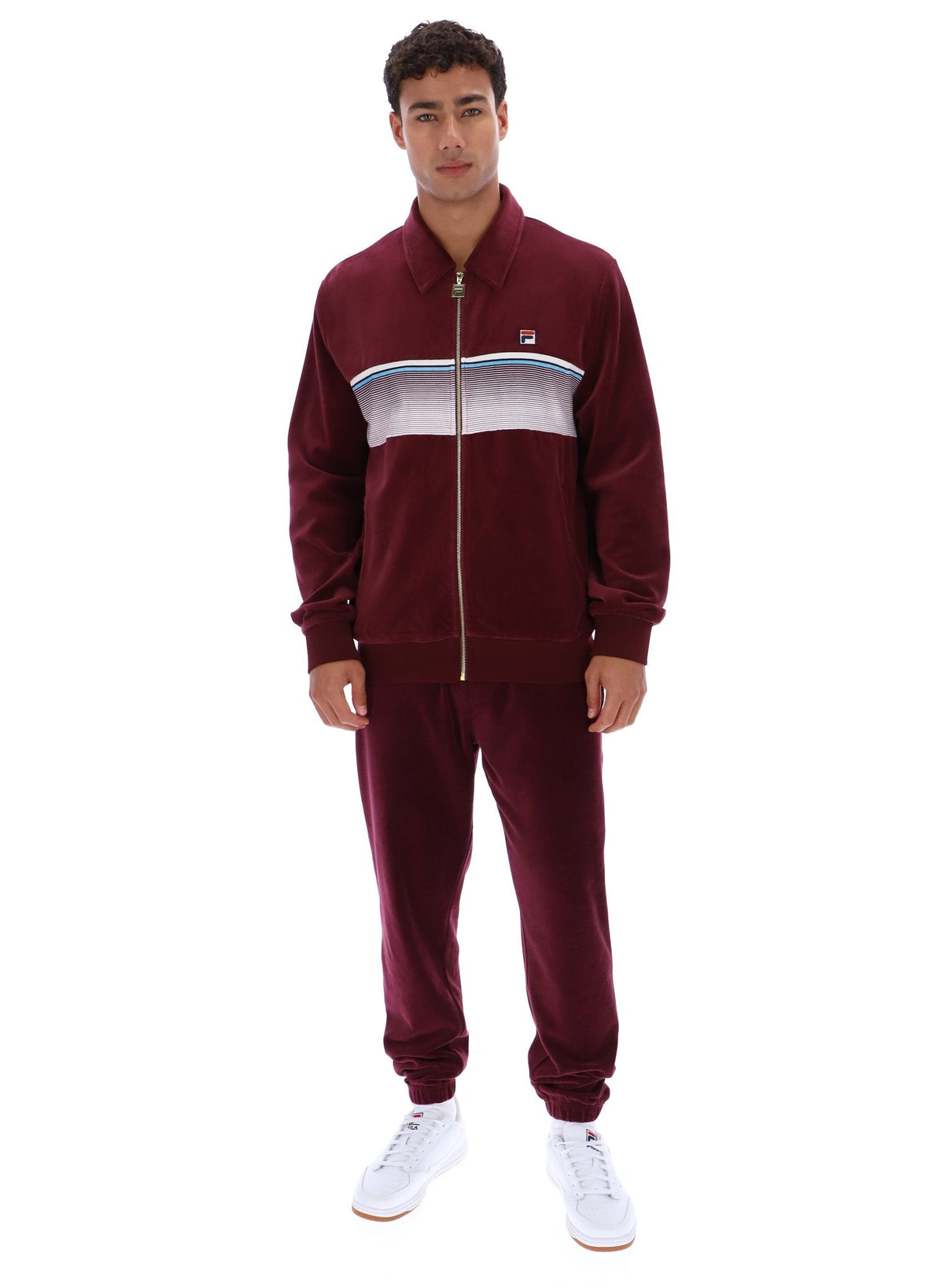 Fig Malakai Striped Track Top - Fig