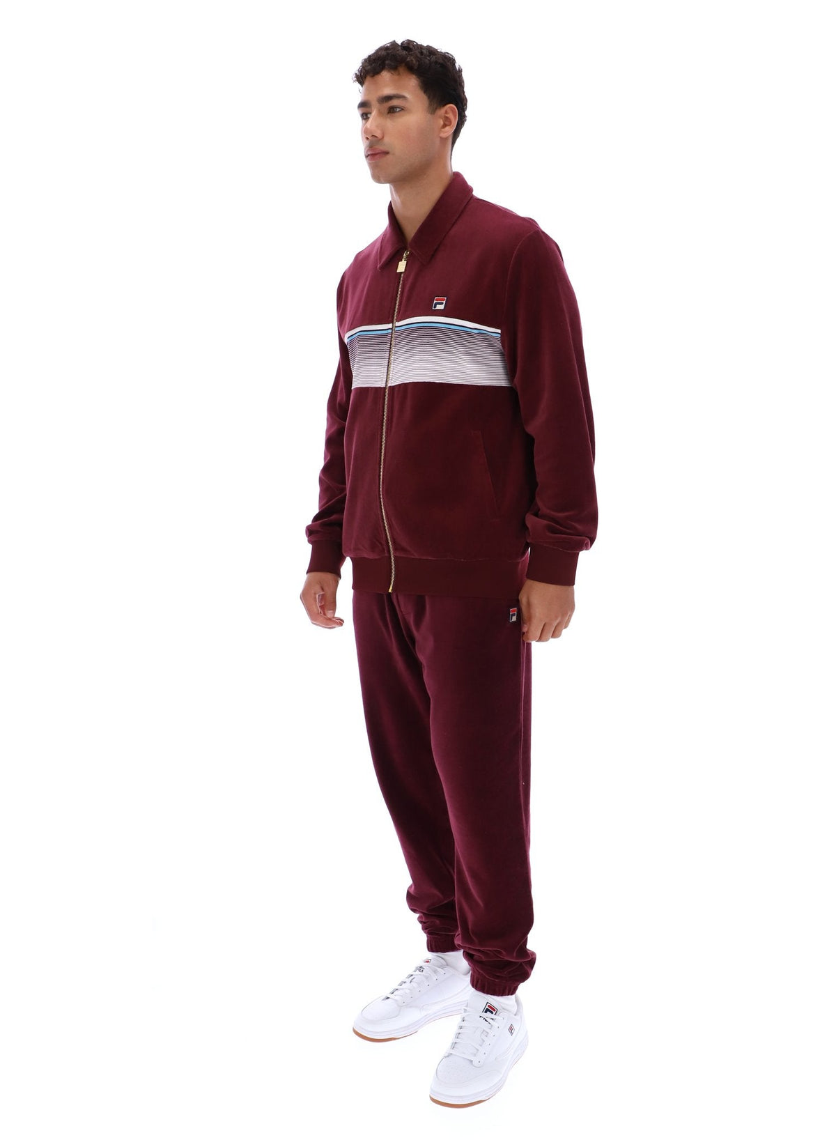 Fig Malakai Striped Track Top - Fig