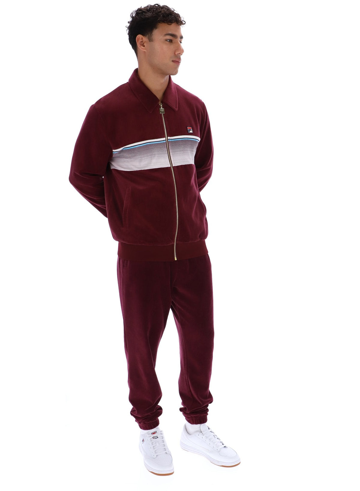Fig Malakai Striped Track Top - Fig