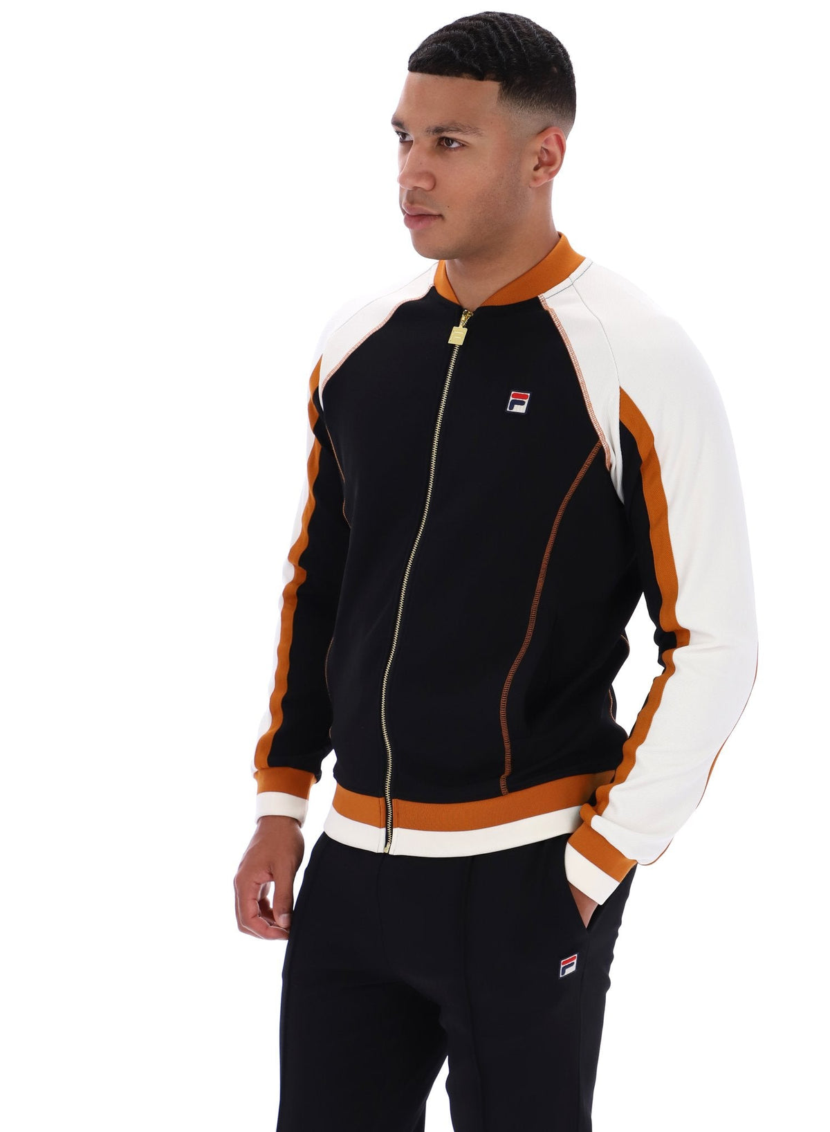 Black Eliot Track Top - Black