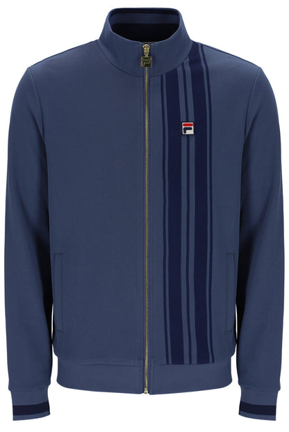 Vintage Indigo Dante Printed Stripe Track Top - Vintage Indigo