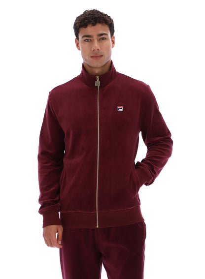 Fig Nero Velour Track Top - Fig