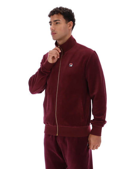 Fig Nero Velour Track Top - Fig