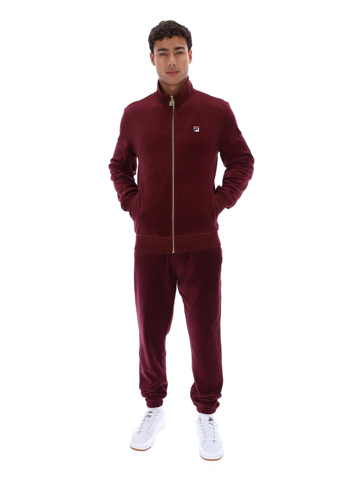 Fig Nero Velour Track Top - Fig
