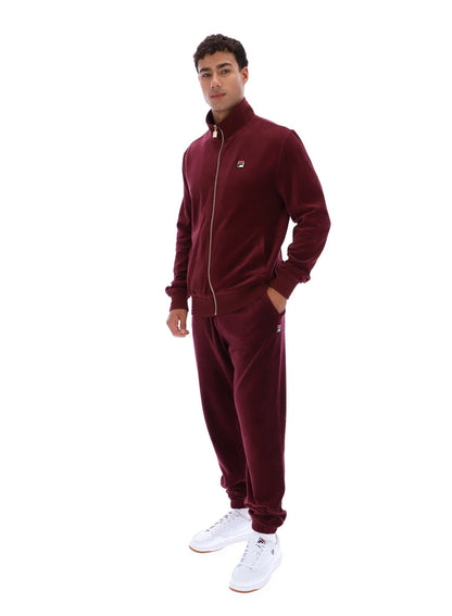 Fig Nero Velour Track Top - Fig