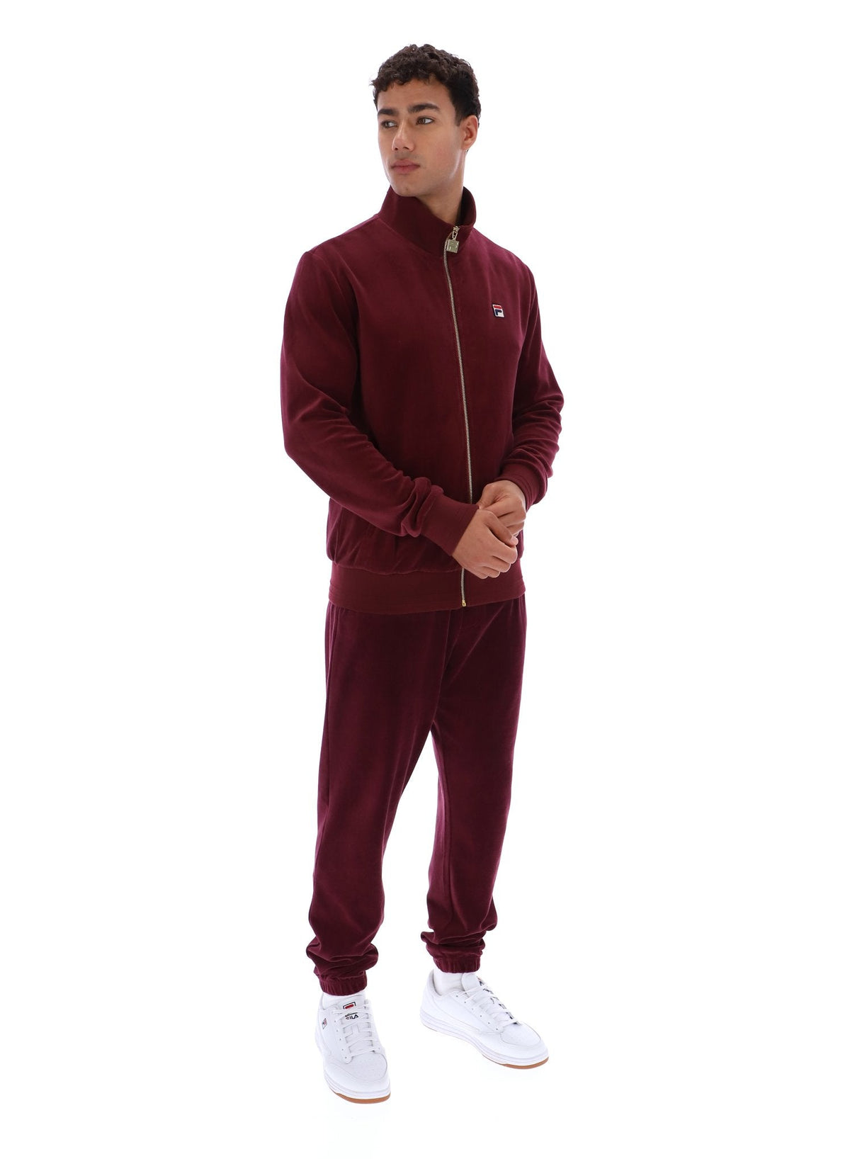 Fig Nero Velour Track Top - Fig