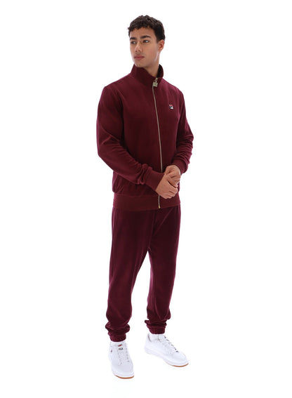 Fig Nero Velour Track Top - Fig