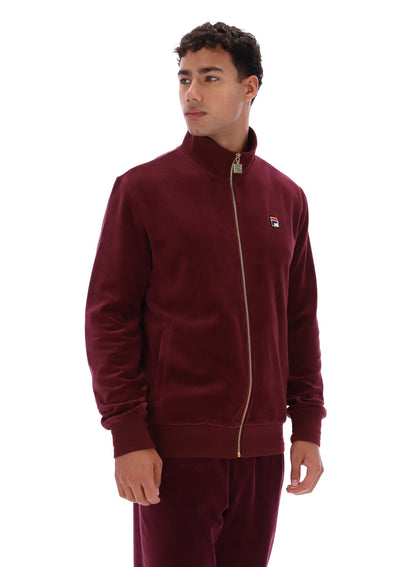 Fig Nero Velour Track Top - Fig