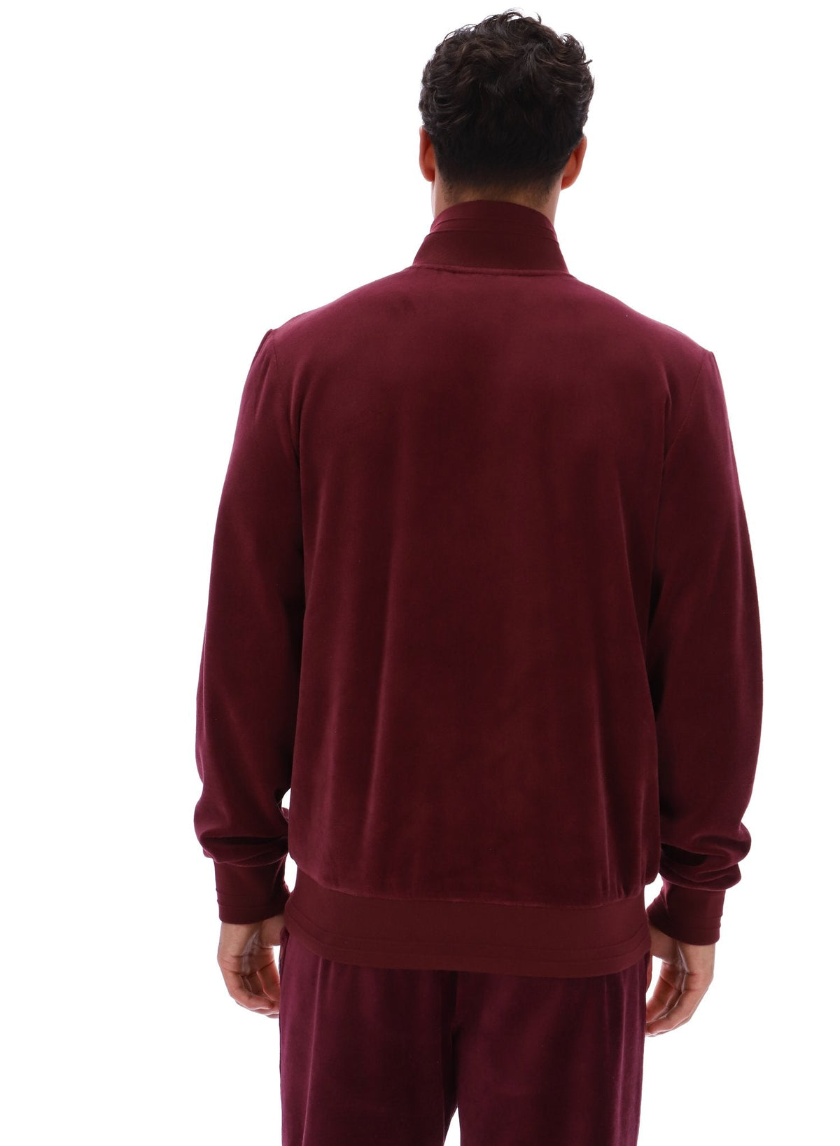 Fig Nero Velour Track Top - Fig