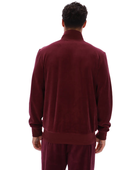 Fig Nero Velour Track Top - Fig