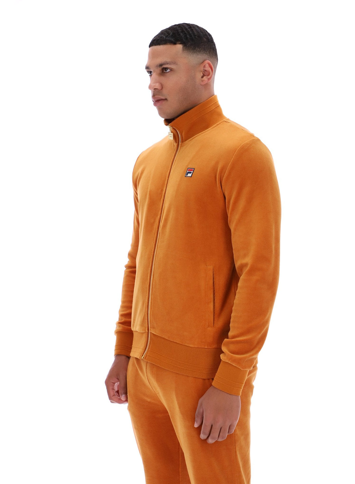 Pumpkin Spice Nero Velour Track Top - Pumpkin Spice