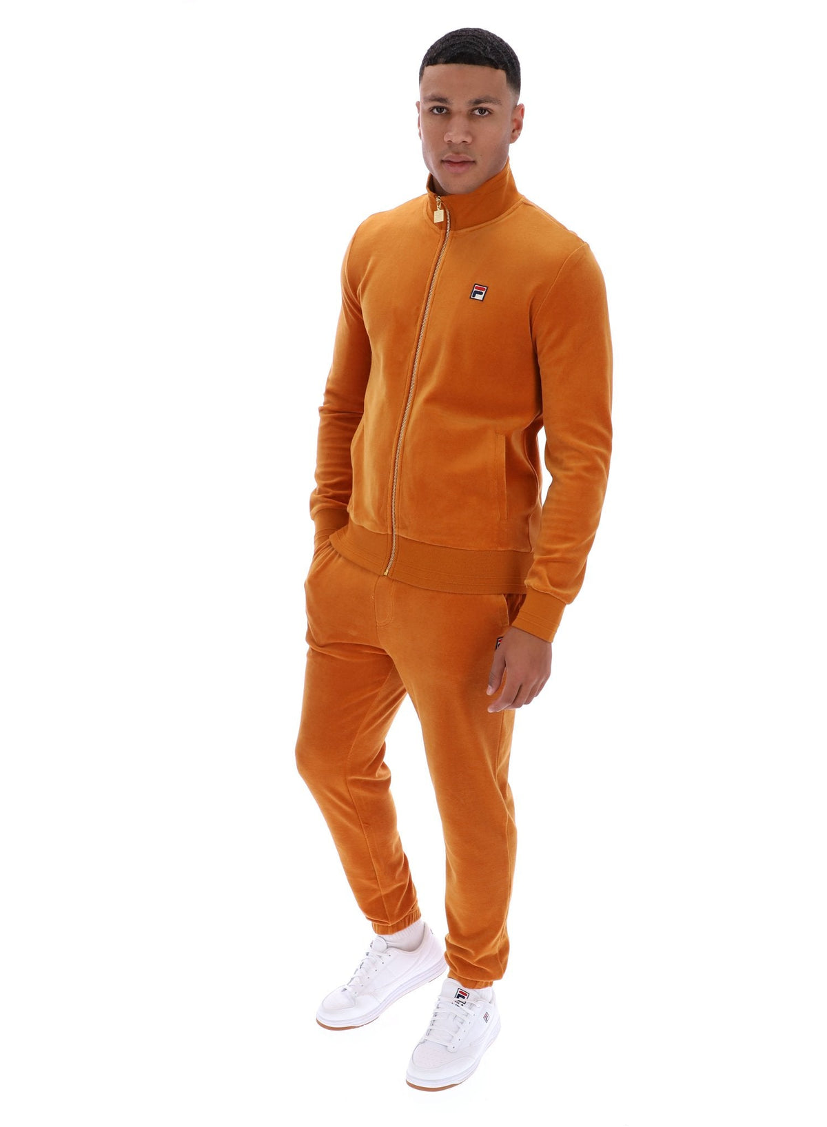 Pumpkin Spice Nero Velour Track Top - Pumpkin Spice
