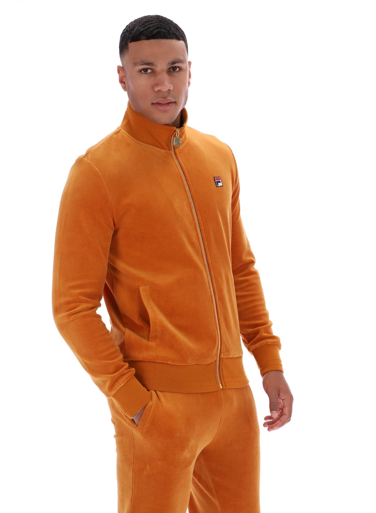 Pumpkin Spice Nero Velour Track Top - Pumpkin Spice