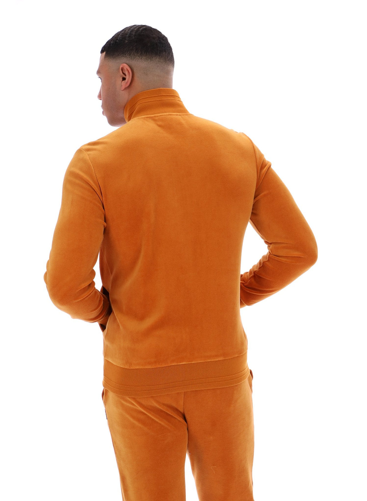 Pumpkin Spice Nero Velour Track Top - Pumpkin Spice
