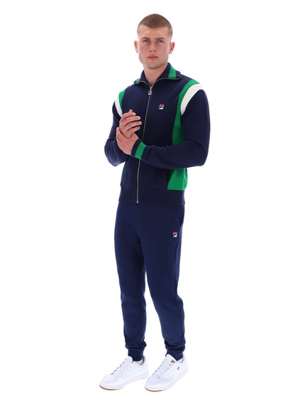 Fila Navy Cortez Colourblocked Knitted Track Top - Fila Navy