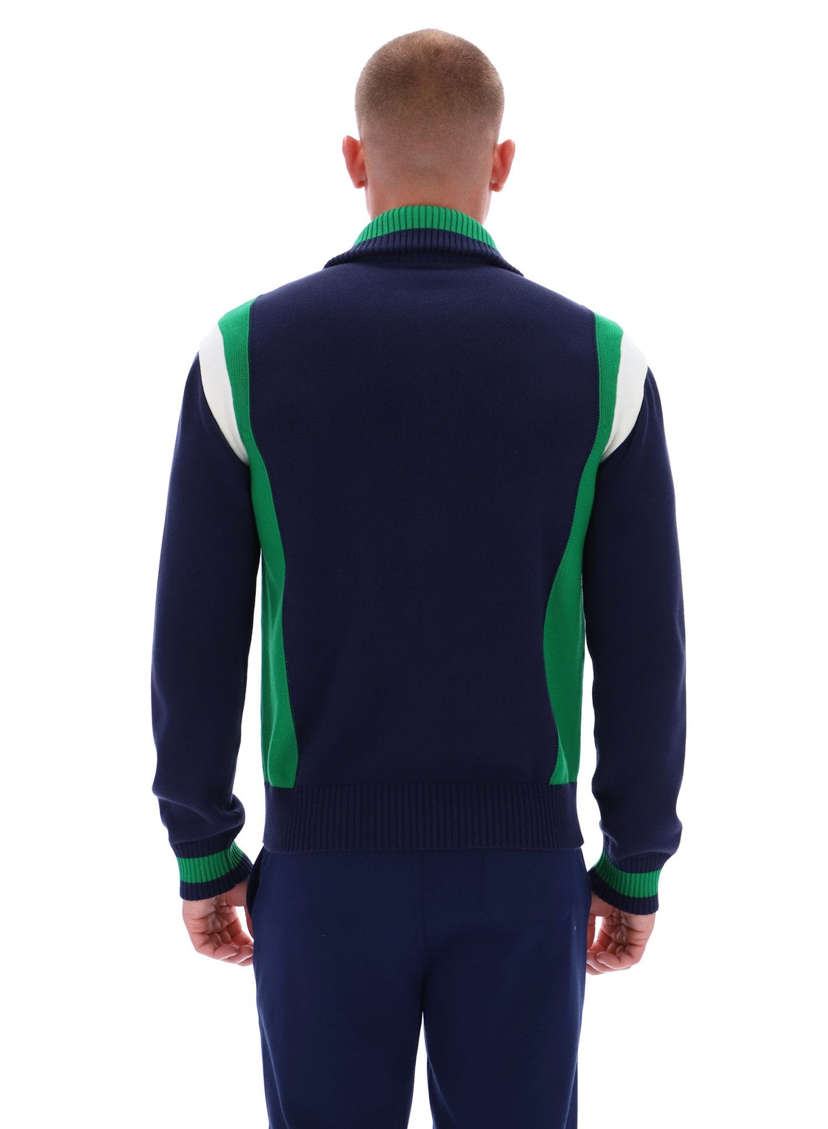 Fila Navy Cortez Colourblocked Knitted Track Top - Fila Navy