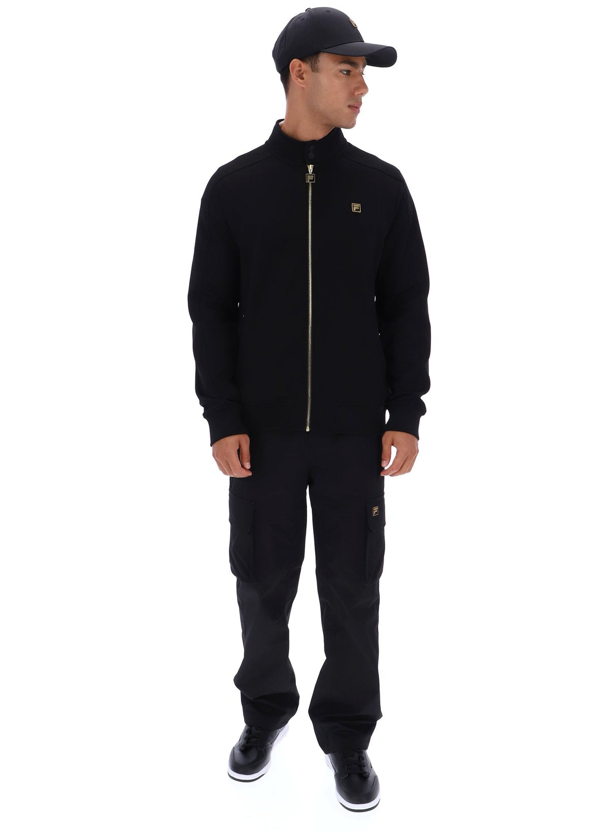 Black Davey Full Zip Track Top - Black