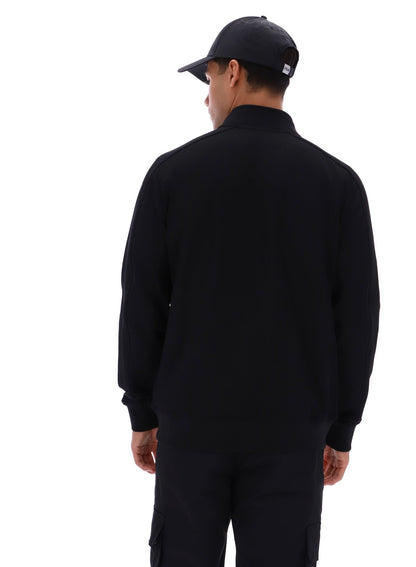 Black Davey Full Zip Track Top - Black