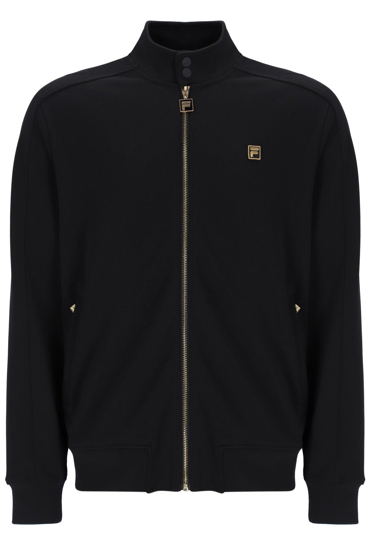 Black Davey Full Zip Track Top - Black
