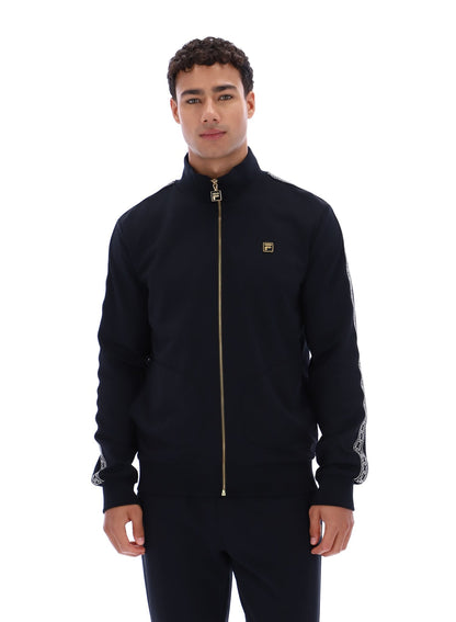 Black Roman Full Zip Jacket with Tape Detail - Black