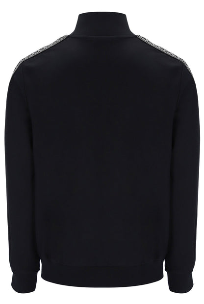 Black Roman Full Zip Jacket with Tape Detail - Black