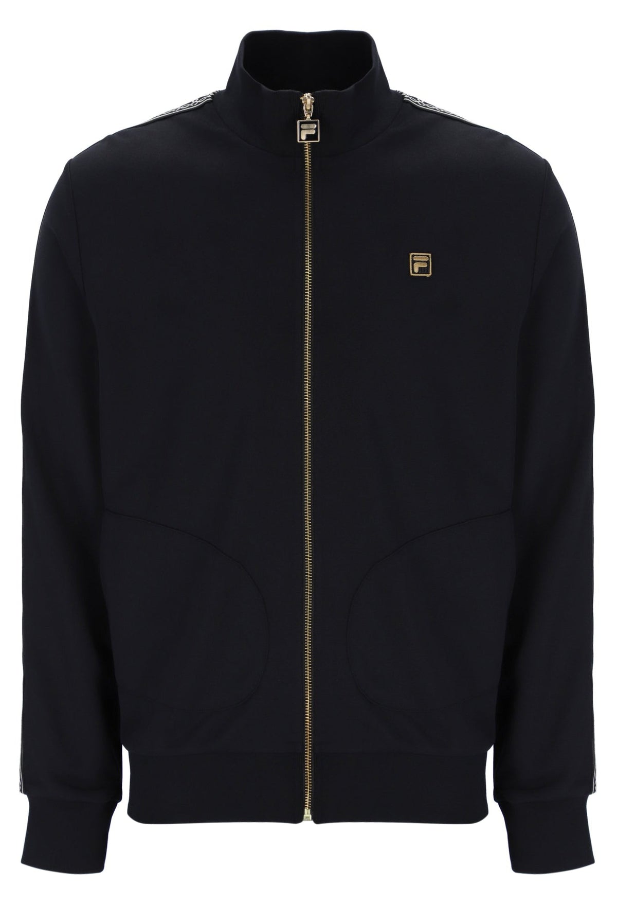 Black Roman Full Zip Jacket with Tape Detail - Black