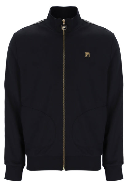 Black Roman Full Zip Jacket with Tape Detail - Black