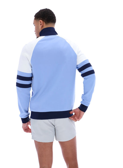 Vista Blue Founder Cut And Sew Track Top - Vista Blue