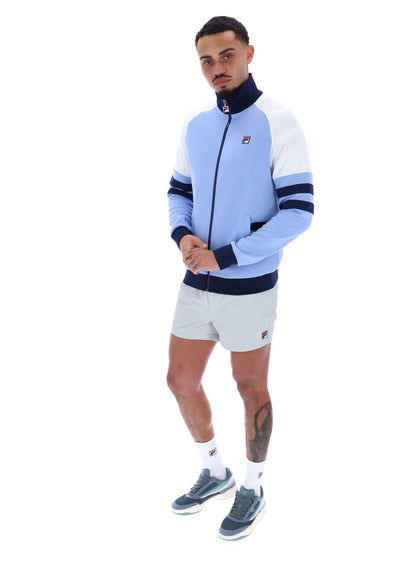 Vista Blue Founder Cut And Sew Track Top - Vista Blue