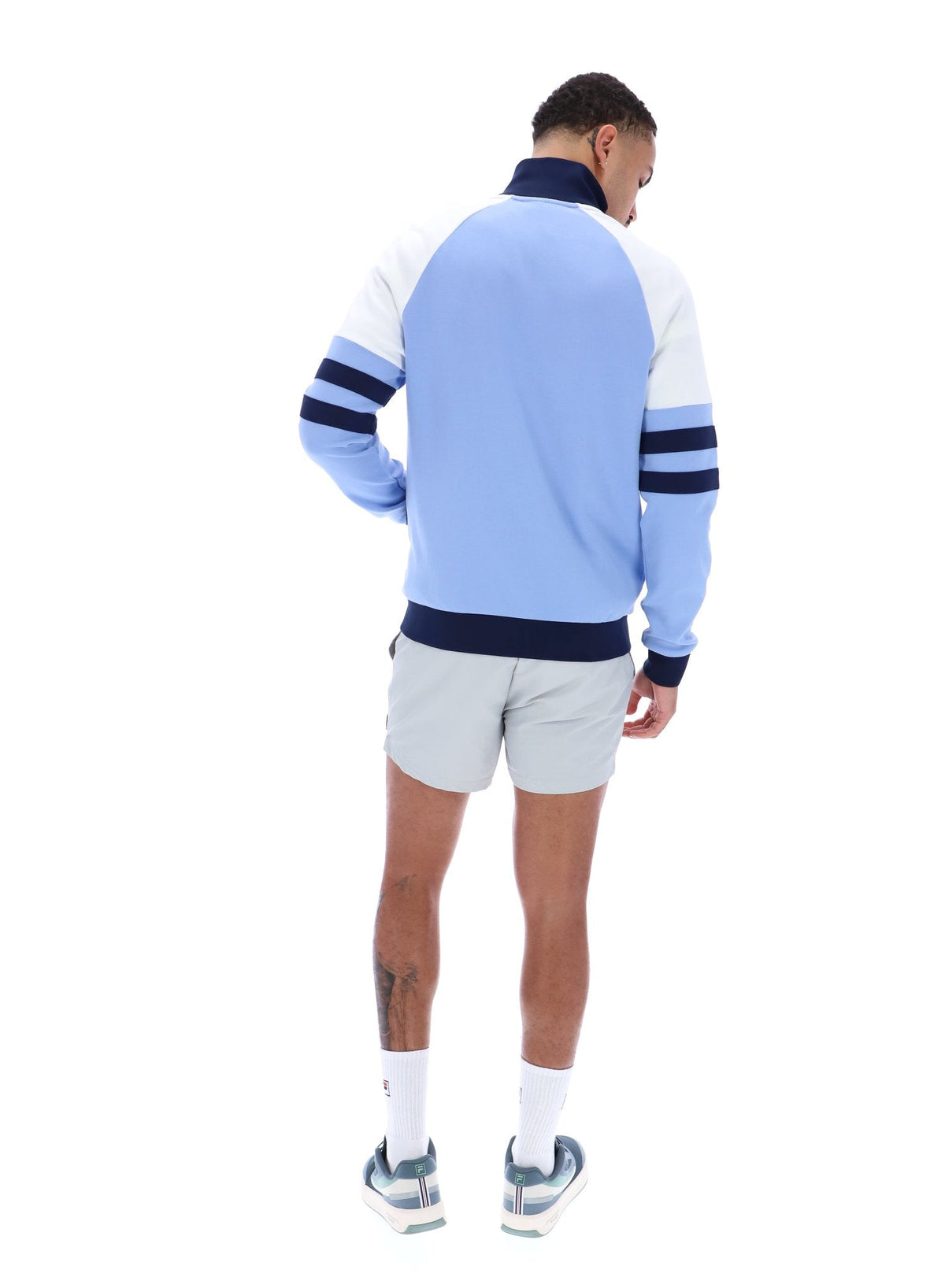 Vista Blue Founder Cut And Sew Track Top - Vista Blue