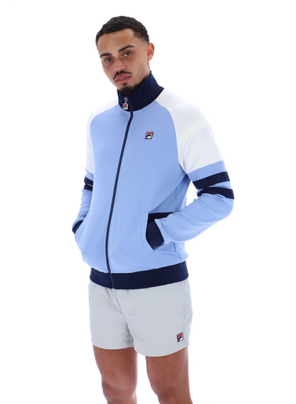 Vista Blue Founder Cut And Sew Track Top - Vista Blue