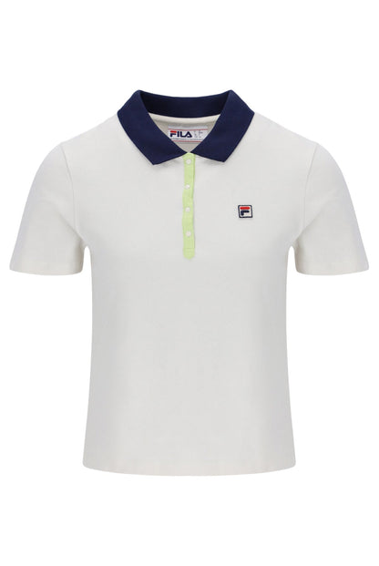 Gardenia Juno Fitted Iconic Polo - Gardenia