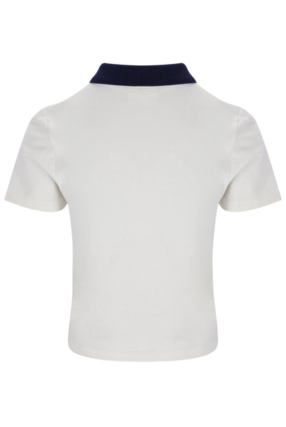 Gardenia Juno Fitted Iconic Polo - Gardenia