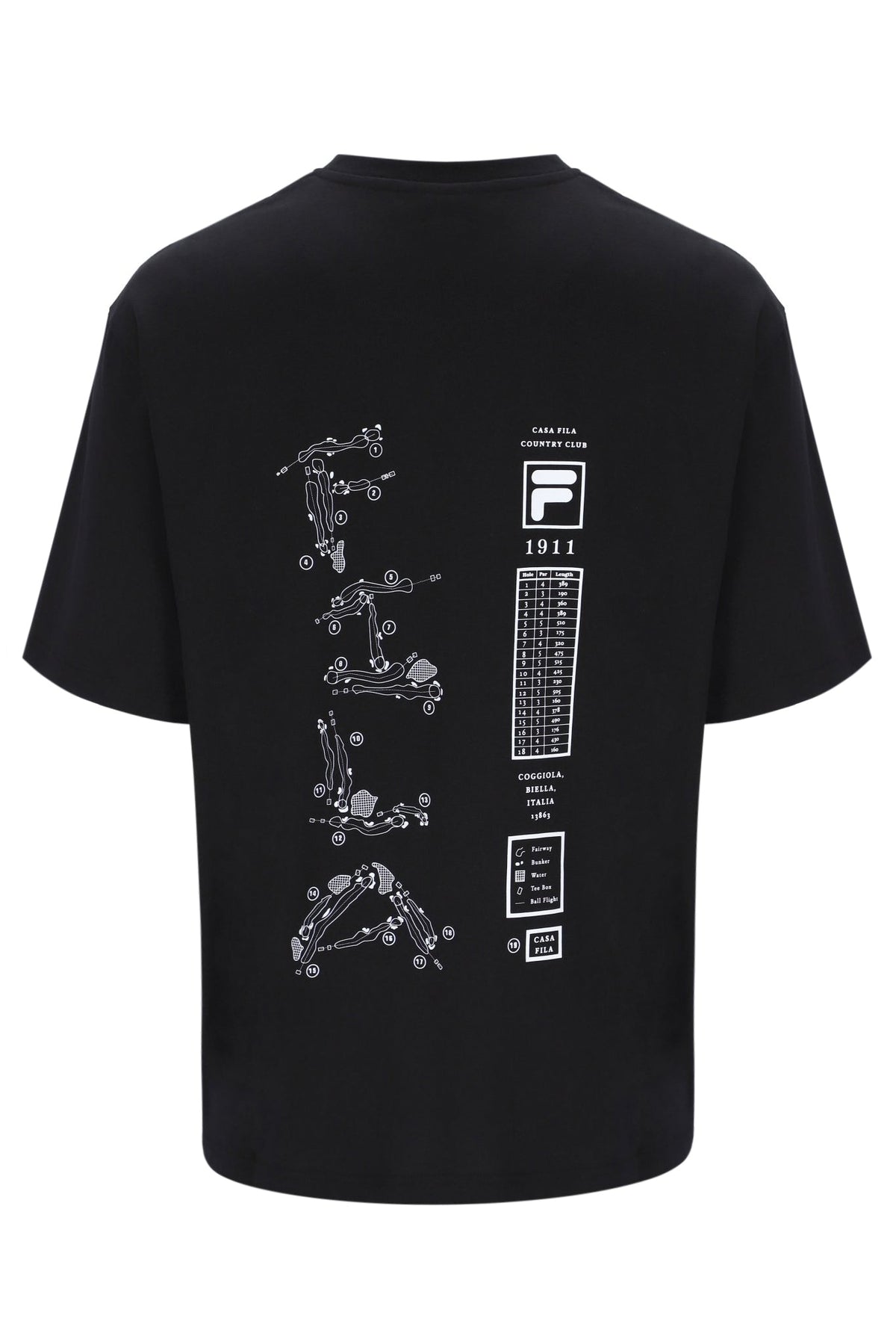 Black Casa Golf Map T-Shirt - Black