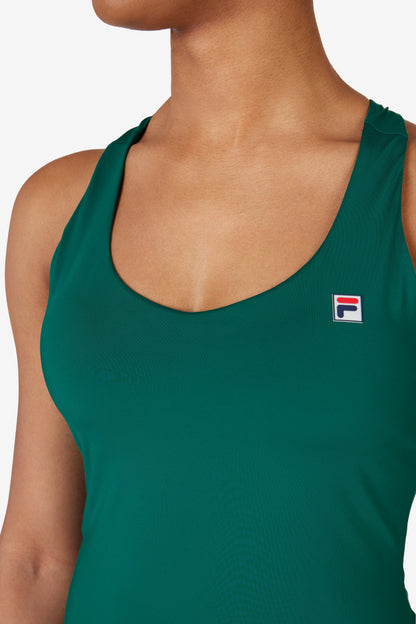 Green Tennis Racerback Top - Green