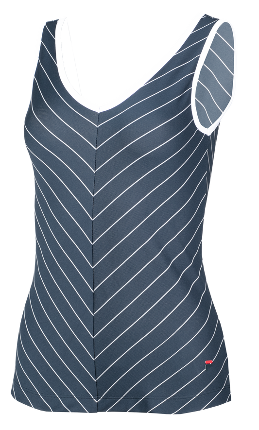 Blue Caroline Tennis Tank Top - Blue